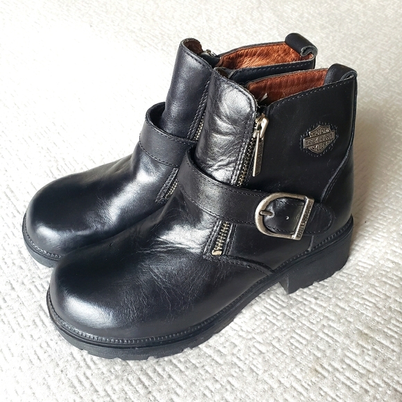 Harley-Davidson Shoes - Harley-Davidson Ankle/Moto Leather Boots Size 7